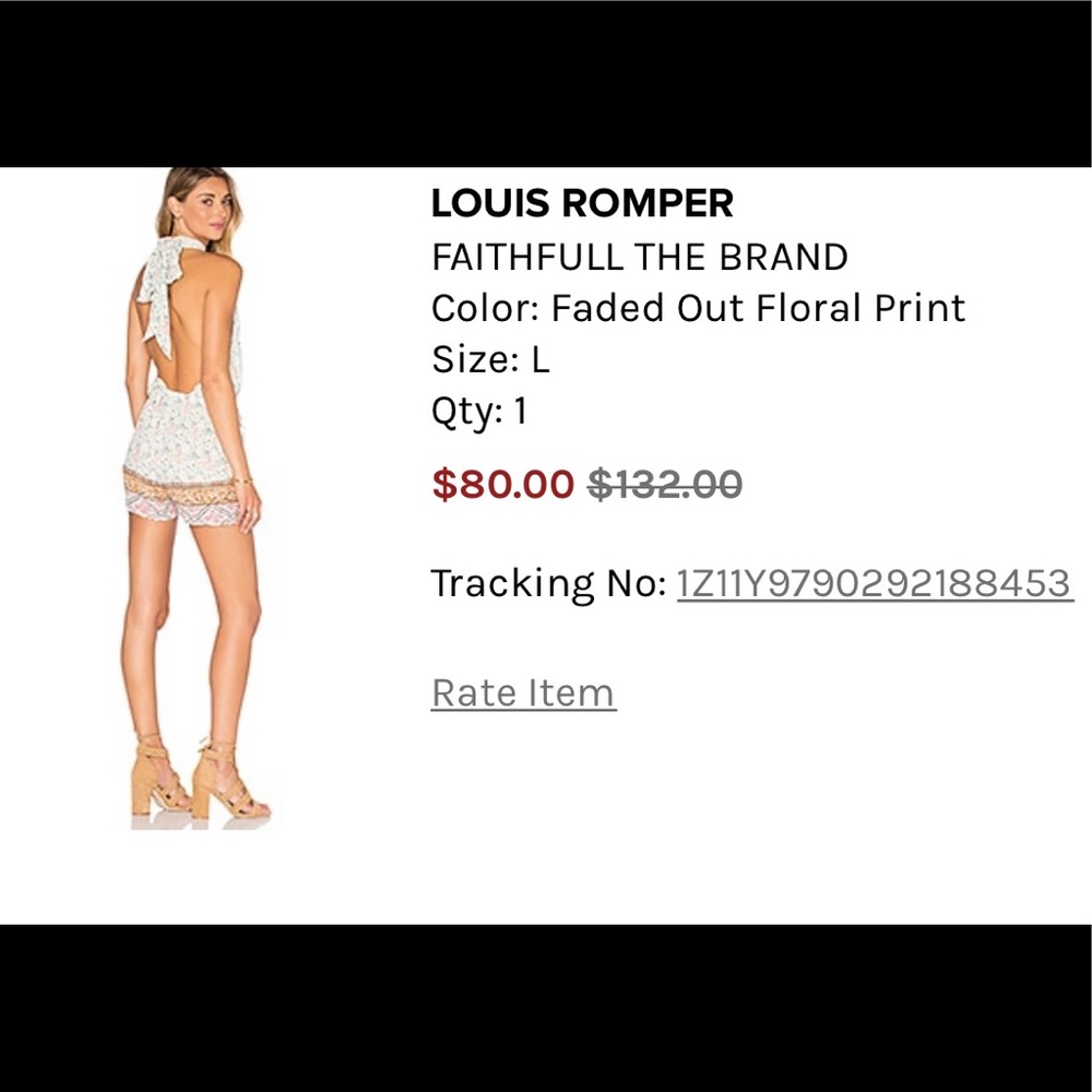 Faithful the brand backless romper